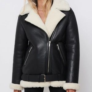 EMA black shearling jacket